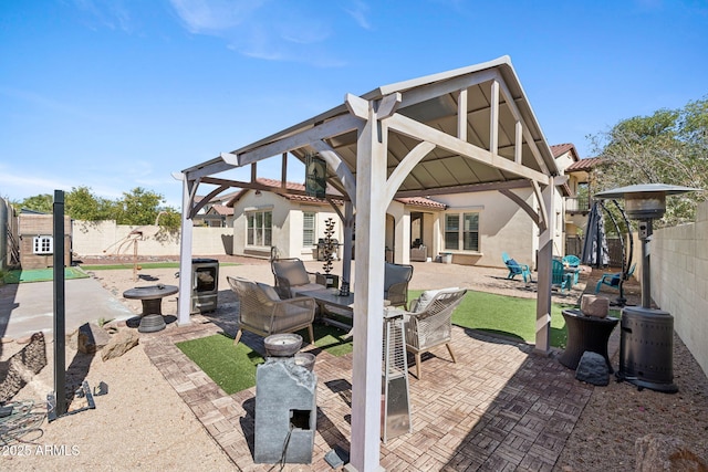 20518 W White Rock Rd, Buckeye, AZ 85396 - fenced backyard with a patio area and a gazebo