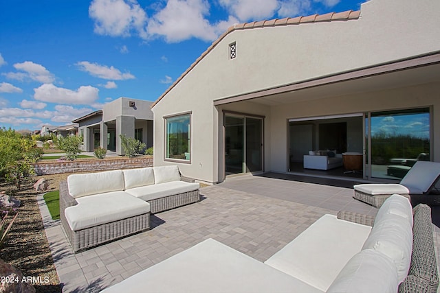 view of patio / terrace featuring an outdoor living space