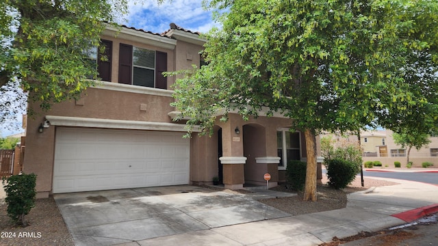 view of front of home featuring a garage