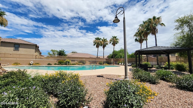 6349 W Valencia Dr, Laveen, AZ 85339 - view of pool featuring a patio area and a gazebo