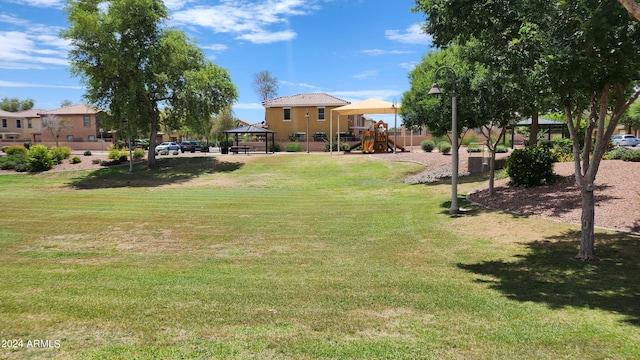 6349 W Valencia Dr, Laveen, AZ 85339 - view of yard featuring a playground and a gazebo