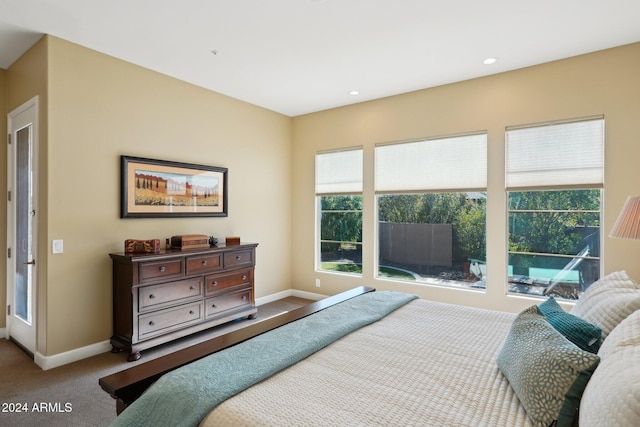 bedroom featuring carpet flooring