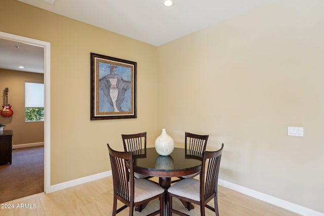 view of dining area