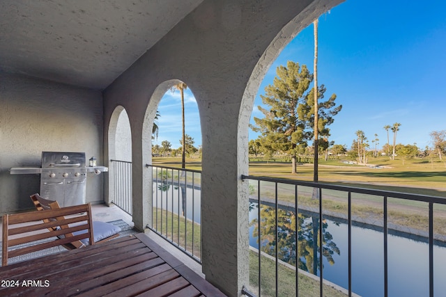 balcony featuring grilling area