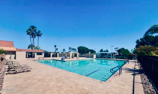 view of pool with a patio