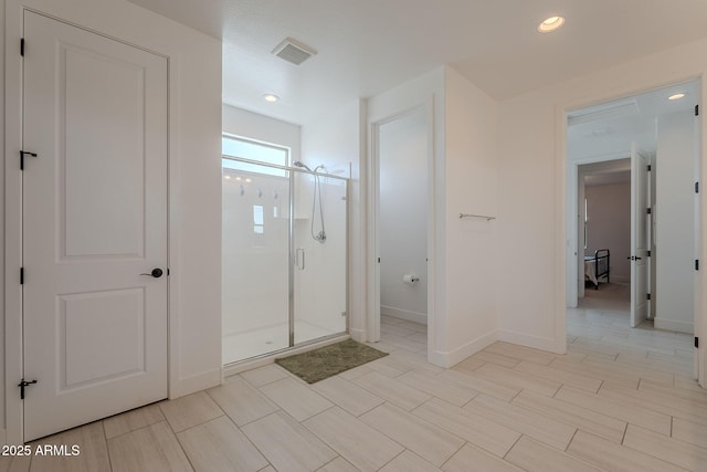 9645 E Ripple Dr, Mesa, AZ 85212 - bathroom featuring a stall shower and recessed lighting