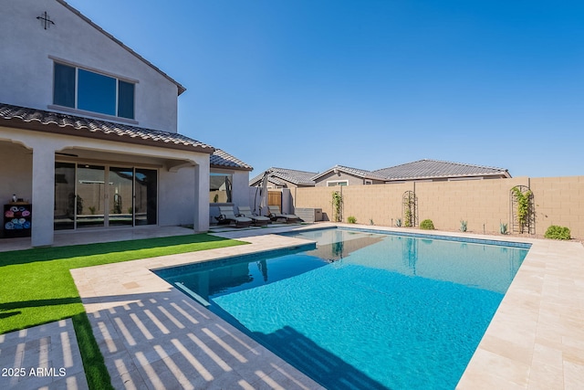 9645 E Ripple Dr, Mesa, AZ 85212 - view of swimming pool featuring a patio and a fenced backyard