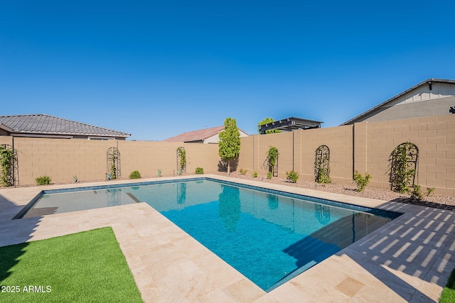 9645 E Ripple Dr, Mesa, AZ 85212 - view of swimming pool featuring a fenced backyard and a patio area