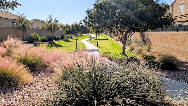 view of home's community featuring a yard