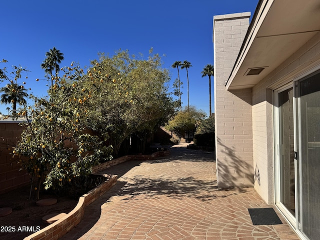 view of patio with fence