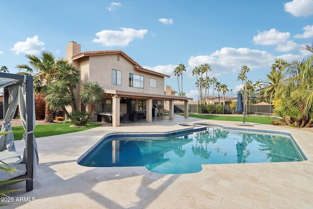 view of pool with a patio