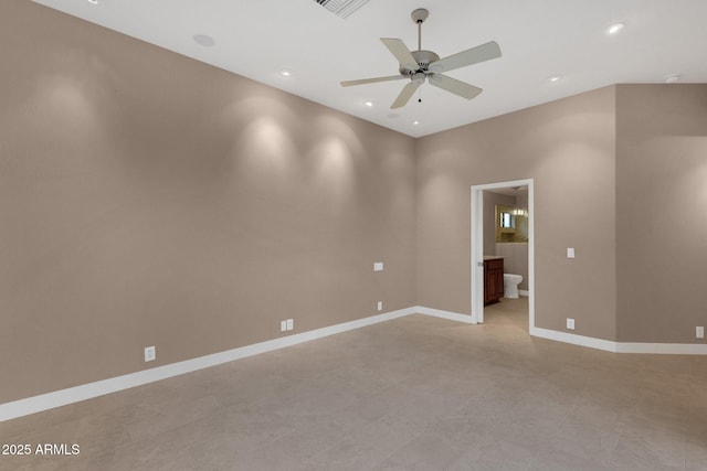 16814 N Boulder Dr, Fountain Hills, AZ 85268 - empty room with a ceiling fan, recessed lighting, and baseboards