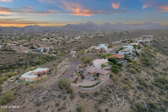 16814 N Boulder Dr, Fountain Hills, AZ 85268 - aerial view at dusk of a mountain view