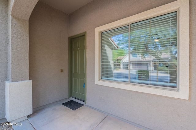 view of doorway to property