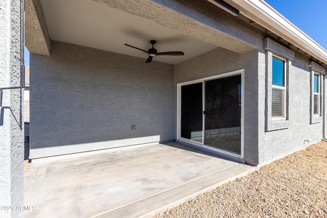 view of patio / terrace with ceiling fan