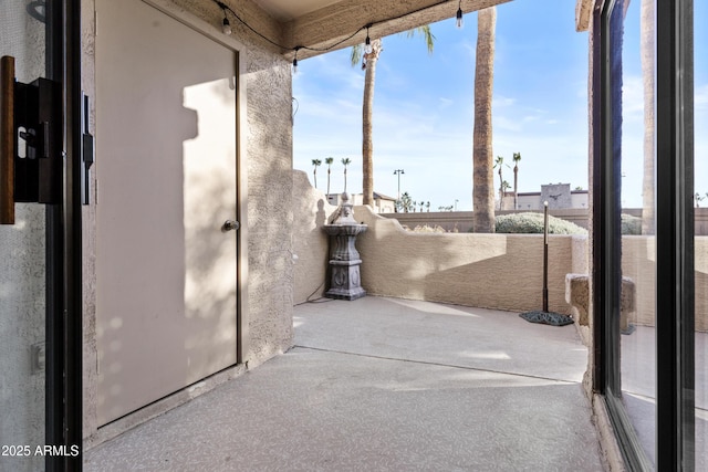 view of patio / terrace featuring a balcony