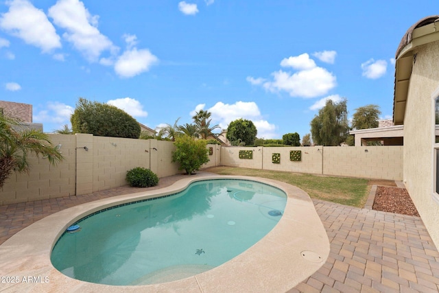 10817 W Wilshire Dr, Avondale, AZ 85392 - view of swimming pool with a patio area, a fenced in pool, and a fenced backyard