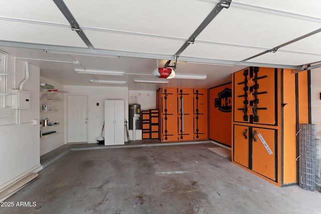 10817 W Wilshire Dr, Avondale, AZ 85392 - garage featuring electric panel, a garage door opener, and water heater