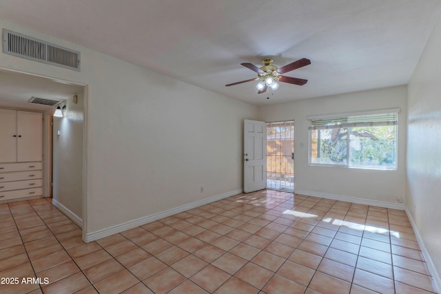 602 E San Juan Ave, Phoenix, AZ 85012 - tiled empty room featuring ceiling fan