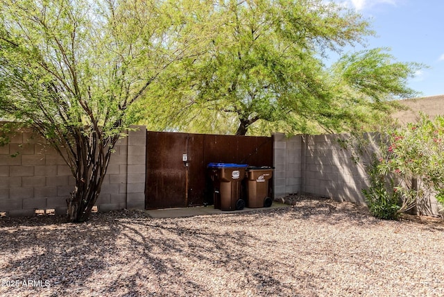 view of outdoor structure with fence