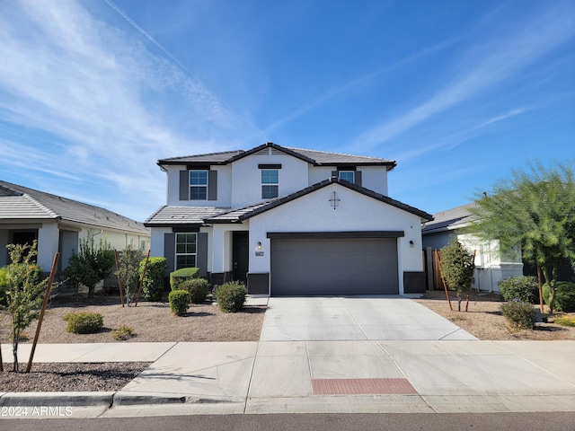 front facade featuring a garage