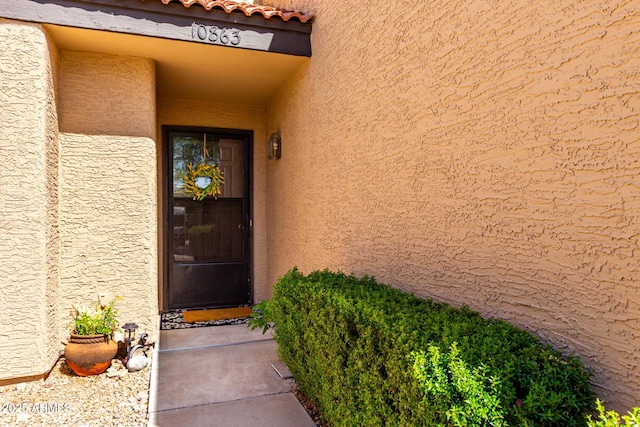 10863 N 117th Pl, Scottsdale, AZ 85259 - view of exterior entry featuring stucco siding