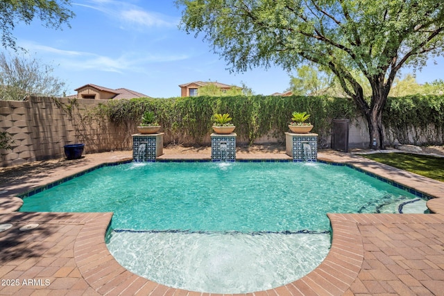 9904 E S Bend Dr, Scottsdale, AZ 85255 - view of swimming pool with a fenced backyard