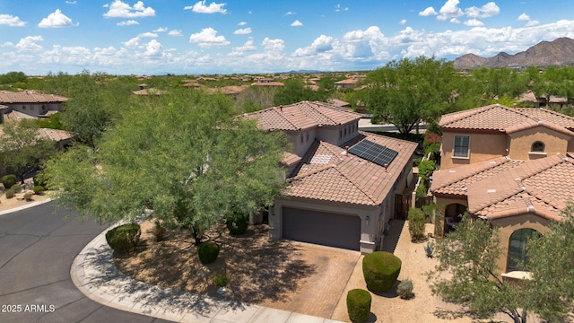 9904 E S Bend Dr, Scottsdale, AZ 85255 - aerial view of residential area featuring a mountain backdrop