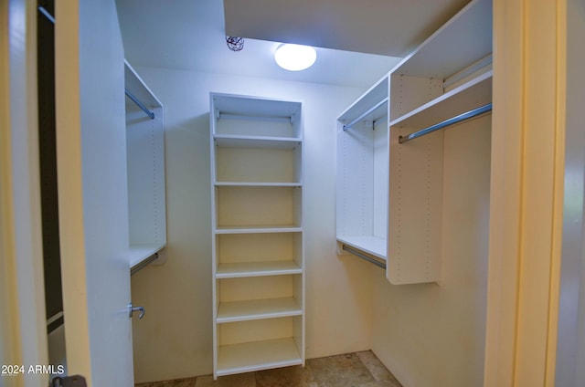 view of walk in closet