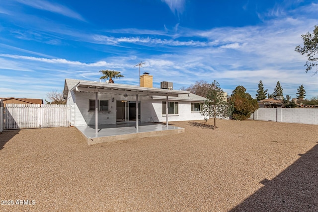 rear view of property with a patio area