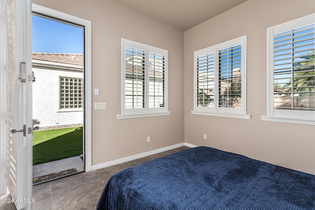 view of tiled bedroom