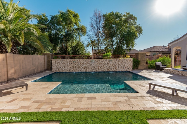 view of pool featuring a patio area