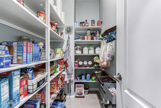 view of pantry