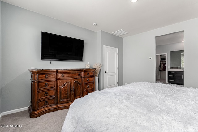 bedroom featuring carpet