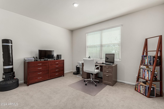 view of carpeted office