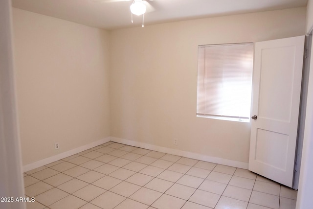 1914 W Colter St, Phoenix, AZ 85015 - spare room featuring a ceiling fan, light tile patterned flooring, and baseboards