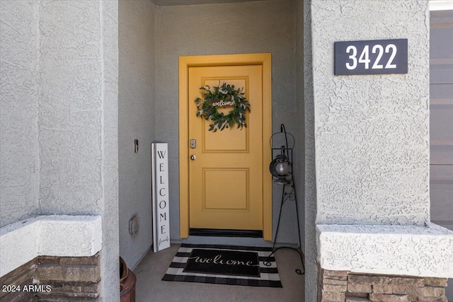 view of doorway to property