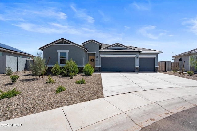 ranch-style home with a garage