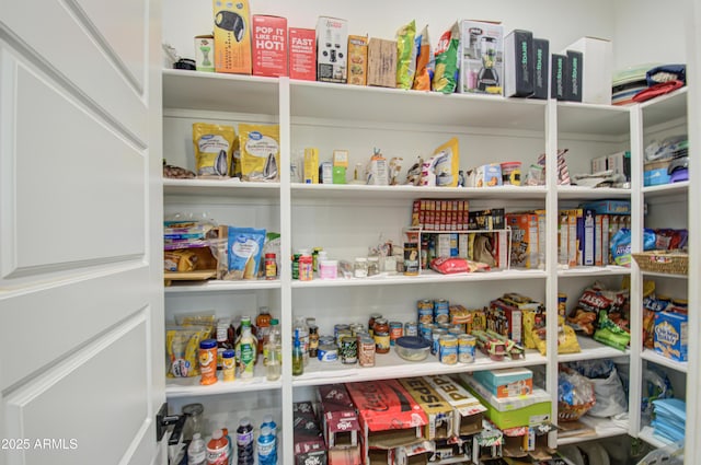 view of pantry