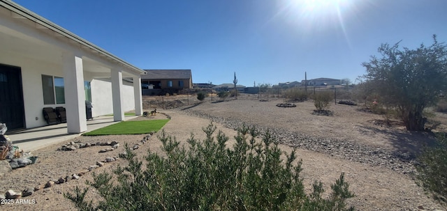 view of yard with a patio area