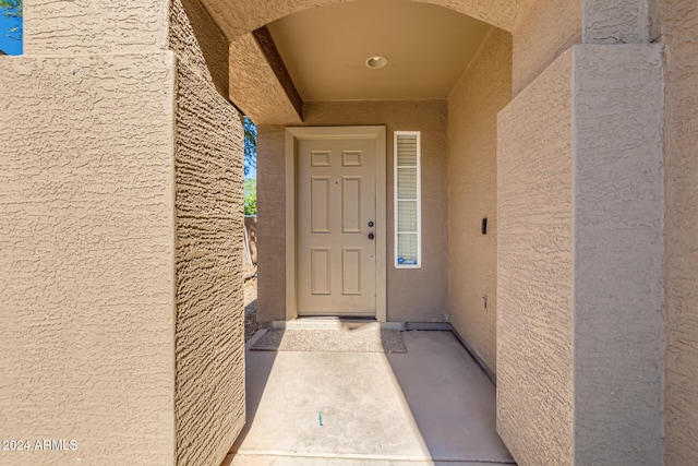 view of doorway to property