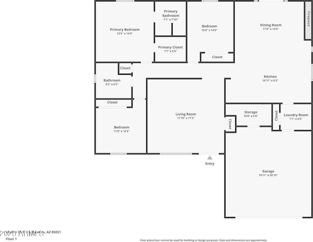 9622 N 35th Ln, Phoenix, AZ 85051 - view of home floor plan