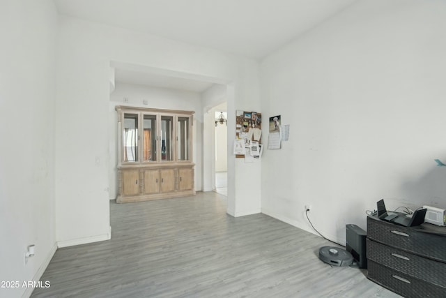 hall featuring wood-type flooring