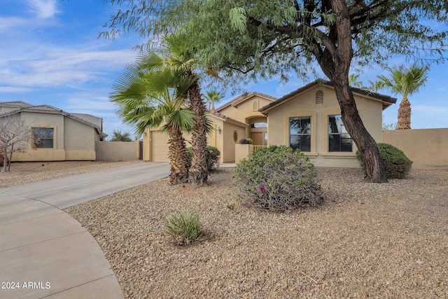 view of front of house featuring a garage