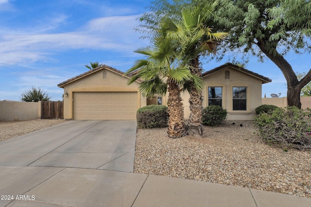 ranch-style house with a garage