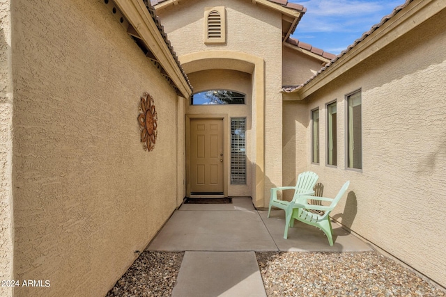 view of doorway to property