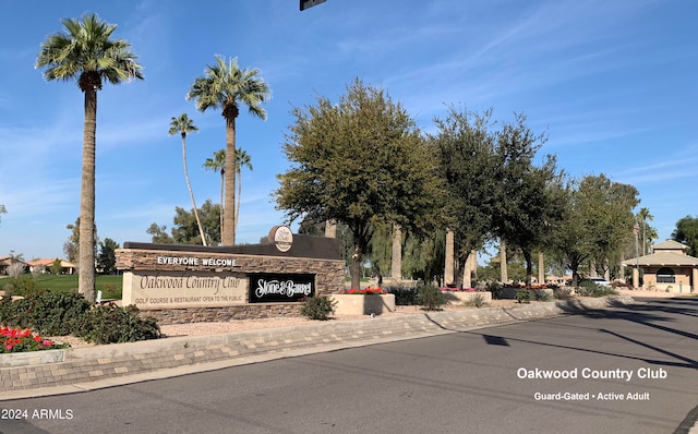 view of community sign