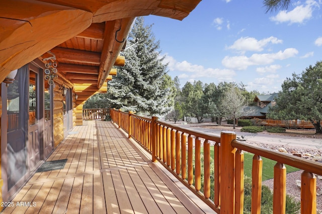 view of wooden deck