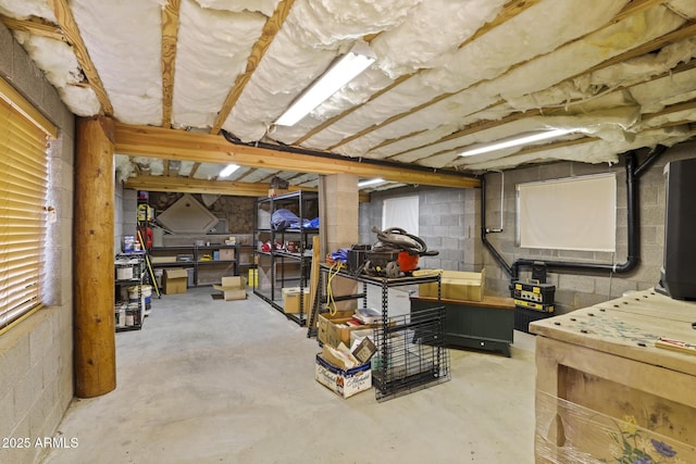 view of basement