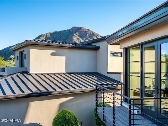 balcony with a mountain view